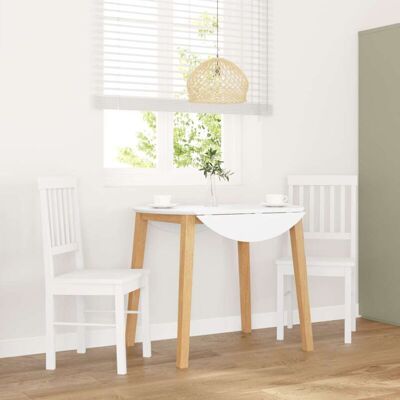 Sillas de comedor blancas de madera maciza de caucho vidaXL - Sillas de comedor Sillas de comedor blancas de madera maciza de caucho vidaXL - Sillas de comedor