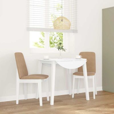 Sillas de comedor blancas de madera maciza 2 unidades Sillas de comedor blancas de madera maciza 2 unidades