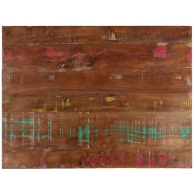 vidaXL Tablero mesa rectangular madera maciza reciclada - 80x70 cm - Marrón vidaXL Tablero mesa rectangular madera maciza reciclada - 80x70 cm - Marrón