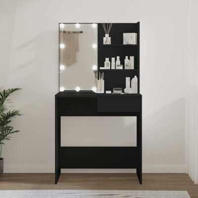 Tocador Con Led Negro 74,5x40x141 Cm Vidaxl Tocador Con Led Negro 74,5x40x141 Cm Vidaxl