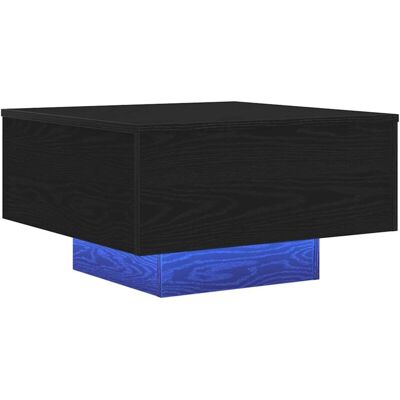 Vidaxl Mesa de Café de Roble Negro 55x55x31 cm Vidaxl Mesa de Café de Roble Negro 55x55x31 cm