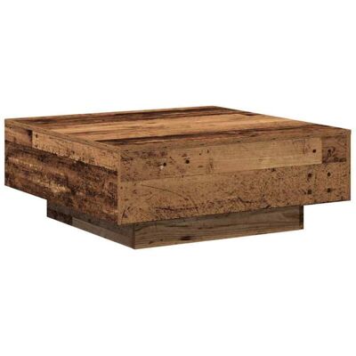 vidaXL Mesa de centro de madera maciza de roble rústica 80x80x31cm - Mesa de centro vidaXL Mesa de centro de madera maciza de roble rústica 80x80x31cm - Mesa de centro