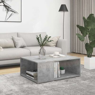 Vidaxl - Mesa De Centro Madera Contrachapada Gris Hormigón 90x67x33 Cm Vidaxl - Mesa De Centro Madera Contrachapada Gris Hormigón 90x67x33 Cm