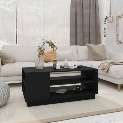 Vidaxl - Mesa De Centro De Madera De Ingeniería Negra 102x55x43 Cm Vidaxl - Mesa De Centro De Madera De Ingeniería Negra 102x55x43 Cm