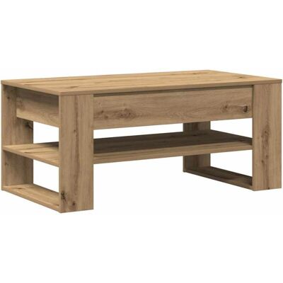 vidaXL Mesa de Centro de Roble Macizo - Diseño Moderno y Bajo vidaXL Mesa de Centro de Roble Macizo - Diseño Moderno y Bajo