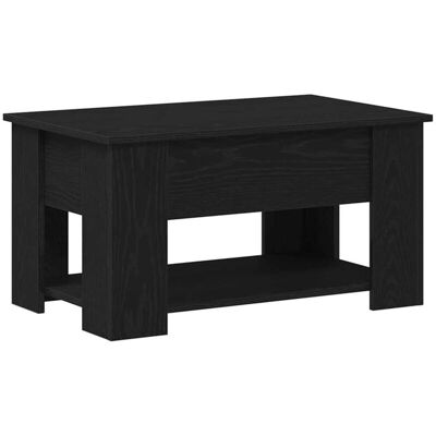 vidaXL Mesa de centro de roble negro macizo 79x49x42.5 cm - Mesa de café vidaXL Mesa de centro de roble negro macizo 79x49x42.5 cm - Mesa de café