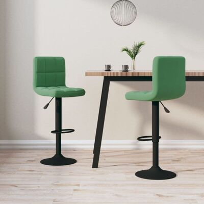 Set de 2 taburetes de bar de terciopelo verde oscuro de Vidaxl Set de 2 taburetes de bar de terciopelo verde oscuro de Vidaxl