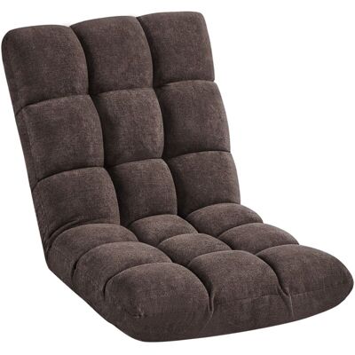 HOMEVIVE Yaheetech - Silla De Suelo Silla Sofa Plegable Alchoado Silla De Piso Con Respaldo Reclinable Asiento Cojin Del Suelo Marrón HOMEVIVE Yaheetech - Silla De Suelo Silla Sofa Plegable Alchoado Silla De Piso Con Respaldo Reclinable Asiento Cojin Del Suelo Marrón