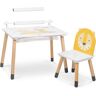 Conjunto infantil de silla de madera con mesa multifunción jungle drum - Beeloom