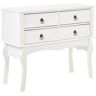 Beliani - Consola blanca 91 x 35 mdf 3 cajones retro recibidor sala de estar Lamar - Blanco