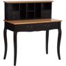 Atmosphera - Secretaria Chrysa - 5 cajones - madera y pino - negro créateur d'intérieur - Negro