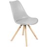 IMPT-HOME-DESIGN Pack 4 sillas Ralf en color gris 53 cm(ancho) 83 cm(altura) 40.5 cm(fondo)