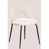 Sklum - Pack de 4 Sillas de Comedor en Terciopelo Glorys Negro Beige Crema - Negro Beige Crema