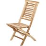 PrixPrime - Silla de madera Teca autentificada plegable de 48x62x97 cm