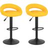 BIGSALES Vidaxl Bar Banks 2 pcs Mostaza de terciopelo amarillo