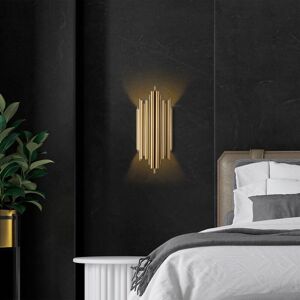 COTECOSY Aplique De Pared De Metal Dorado H50 Cm - Reis COTECOSY Aplique De Pared De Metal Dorado H50 Cm - Reis