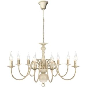 Lámpara de araña de metal blanco antiguo vidaXL - Luz de techo Lámpara de araña de metal blanco antiguo vidaXL - Luz de techo