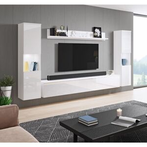 BRATEX - Paris XL - Blanco brillo - LED - Conjunto salón BRATEX - Paris XL - Blanco brillo - LED - Conjunto salón