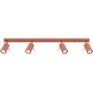 Sollux Lighting Ring Barra de Luz Moderna 4 Lámparas Rojo Ocre - Iluminación Sollux Lighting Ring Barra de Luz Moderna 4 Lámparas Rojo Ocre - Iluminación