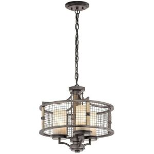 OEM Hierro, Madera Y Mármol - Lámpara De Araña De 3 Luces OEM Hierro, Madera Y Mármol - Lámpara De Araña De 3 Luces