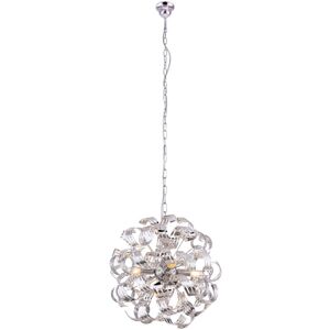 Lámpara Colgante - Falla - Cromo - Metal - Ø 50cm - E14 - - Globo Lámpara Colgante - Falla - Cromo - Metal - Ø 50cm - E14 - - Globo