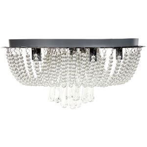 Beliani Cristal de Plata Lámpara de Araña - Luz de Techo para Decoración Elegante Beliani Cristal de Plata Lámpara de Araña - Luz de Techo para Decoración Elegante