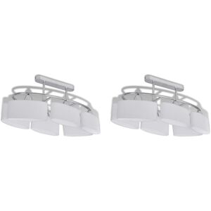 Lámpara de Techo vidaXL con Pantallas de Cristal Elipsoidales 2 uds E14 - Lámpara de Techo Lámpara de Techo vidaXL con Pantallas de Cristal Elipsoidales 2 uds E14 - Lámpara de Techo