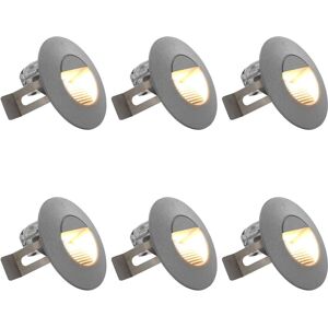 Vidaxl - Lámparas Led De Pared Para Jardín 6 Uds. Redonda Plateada 5 W Vidaxl - Lámparas Led De Pared Para Jardín 6 Uds. Redonda Plateada 5 W