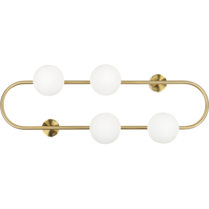 Lámpara de Pared Beliani Oro YANGO - Diseño Moderno, 4 Globos, 70cm Lámpara de Pared Beliani Oro YANGO - Diseño Moderno, 4 Globos, 70cm