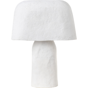 Lámpara de mesa de papel maché blanca de Beliani - Lámpara de mesa Lámpara de mesa de papel maché blanca de Beliani - Lámpara de mesa