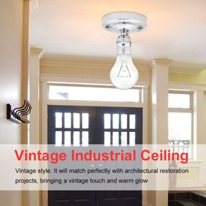 OEM Lámpara De Techo Retro De Metal, Aplique De Pared E26/e27, Carcasa De Aluminio, Cabezal De Lámpara, Aplique De Pared Retro Sencillo, Accesorios De Iluminación Diy (plata) -crezuo OEM Lámpara De Techo Retro De Metal, Aplique De Pared E26/e27, Carcasa De Aluminio, Cabezal De Lámpara, Aplique De Pared Retro Sencillo, Accesorios De Iluminación Diy (plata) -crezuo