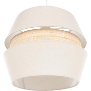 Lámpara Colgante de Lino Beige Beliani ATOYAC - Lámpara de Techo Lámpara Colgante de Lino Beige Beliani ATOYAC - Lámpara de Techo