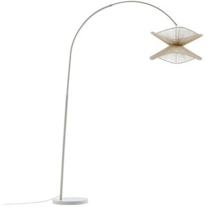 Lindby Lámpara de pie Valdorin en Blanco - Diseño arqueado, Pantalla de papel, 195 cm Lindby Lámpara de pie Valdorin en Blanco - Diseño arqueado, Pantalla de papel, 195 cm