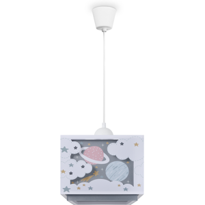 Paco Home - Lámpara Colgante Infantil Pantalla De Tela Arcoíris Estrellas León Dino Luna Gris - Lámpara colgante Paco Home - Lámpara Colgante Infantil Pantalla De Tela Arcoíris Estrellas León Dino Luna Gris - Lámpara colgante