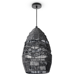 Luminaria Suspensión Salón Bohemia Lámparas Cesta Lámpara Colgante Negro (ø30cm), Lámpara Colgante - Tipo 4 - Paco Home Luminaria Suspensión Salón Bohemia Lámparas Cesta Lámpara Colgante Negro (ø30cm), Lámpara Colgante - Tipo 4 - Paco Home