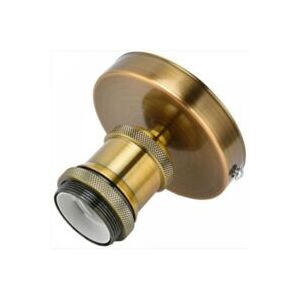 OEM Portalámparas Colgante Vintage E26 E27, Portalámparas De Techo, Base Metálica Para Aplique De Pared Para El Hogar 100-240v (pátina Dorada) - Crezuo OEM Portalámparas Colgante Vintage E26 E27, Portalámparas De Techo, Base Metálica Para Aplique De Pared Para El Hogar 100-240v (pátina Dorada) - Crezuo