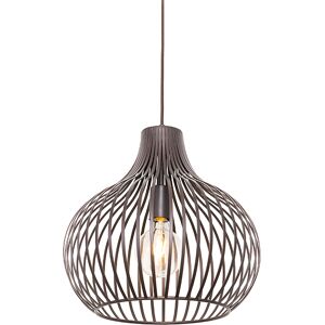 Moderno Lámpara Colgante Moderna Marrón 38 Cm - Saffira Aluminio Redonda Adecuado Para Led Max. 1 X 40 Watt - Qazqa Moderno Lámpara Colgante Moderna Marrón 38 Cm - Saffira Aluminio Redonda Adecuado Para Led Max. 1 X 40 Watt - Qazqa