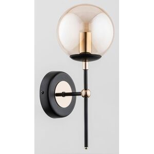 Alfa Itoris 28360 Aplique De Pared Negro Dorado Ámbar Alfa Itoris 28360 Aplique De Pared Negro Dorado Ámbar