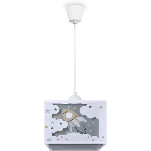 Paco Home - Lámpara Colgante Infantil - Arcoíris Estrellas - Luna Gris - Pendant lamp Paco Home - Lámpara Colgante Infantil - Arcoíris Estrellas - Luna Gris - Pendant lamp