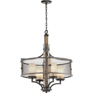 OEM Hierro, Madera Y Mármol - Lámpara De Araña De 4 Luces OEM Hierro, Madera Y Mármol - Lámpara De Araña De 4 Luces