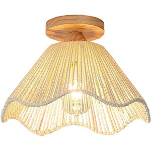 Sientice Lámpara De Techo Regulable Con Fuente De Luz Integrada, Lámpara Colgante De Estilo Bohemio E26, Tejida A Mano, 2700-6000k, (beige) Sientice Lámpara De Techo Regulable Con Fuente De Luz Integrada, Lámpara Colgante De Estilo Bohemio E26, Tejida A Mano, 2700-6000k, (beige)