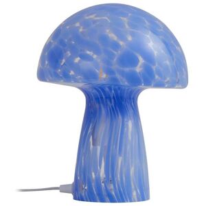 Lindby Hubi Lámpara de mesa de vidrio azul en forma de seta Lindby Hubi Lámpara de mesa de vidrio azul en forma de seta