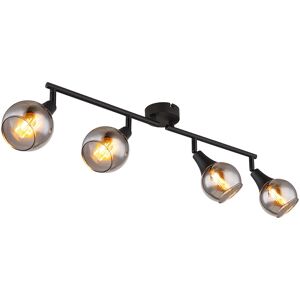 Foco - Glyptar - Negro - Metal - Foco De Superficie - E14 - Globo Foco - Glyptar - Negro - Metal - Foco De Superficie - E14 - Globo