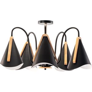 Toolight - Lámpara De Suspensión App607-5c Escandinavo 5-brazo Negro 5-puntos De Luz E27 55x55x37cm Toolight - Lámpara De Suspensión App607-5c Escandinavo 5-brazo Negro 5-puntos De Luz E27 55x55x37cm