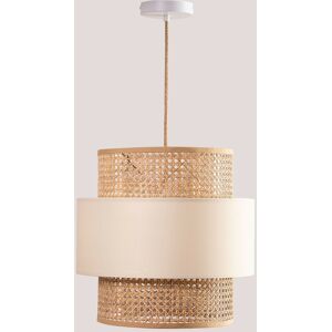 Lámpara de Techo en Ratán Beige Linen - Uso Interior Lámpara de Techo en Ratán Beige Linen - Uso Interior