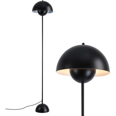 Lámpara De Pie De Diseño Nórdico Clásico On Pantalla Y Base Parabólica Casquillo E27 Para Salón Comedor Dormitorio Negro - Alpinaluz Lámpara De Pie De Diseño Nórdico Clásico On Pantalla Y Base Parabólica Casquillo E27 Para Salón Comedor Dormitorio Negro - Alpinaluz