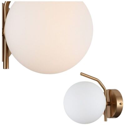 Lámpara de Pared Moderna Italux Carimi Latón Miel Pantalla Blanca - Lámpara de Pared Lámpara de Pared Moderna Italux Carimi Latón Miel Pantalla Blanca - Lámpara de Pared