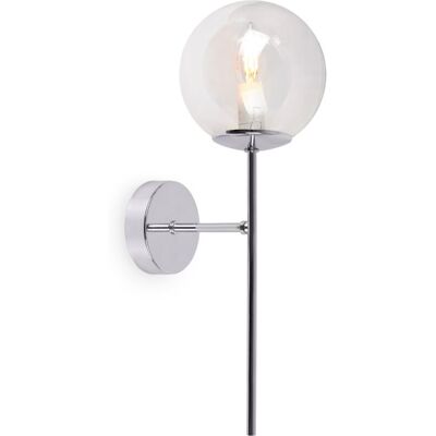 OEM Aplique Siena Cromado 1 Lámpara Plana Transparente E14 OEM Aplique Siena Cromado 1 Lámpara Plana Transparente E14