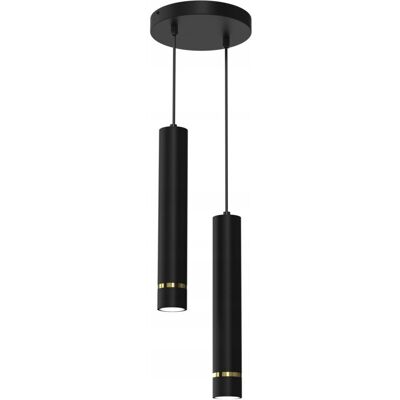 OEM Gratis. 2x Lámpara Colgante De Tubo Gu10, Suspendida De Una Rueda, Carámbano, Oro Negro OEM Gratis. 2x Lámpara Colgante De Tubo Gu10, Suspendida De Una Rueda, Carámbano, Oro Negro