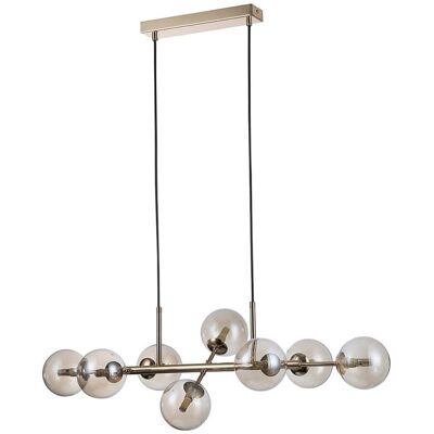 Erimida Lámpara De Techo Colgante Con Barra De 8 Luces, Industrial, Retro, G9 - Italux Erimida Lámpara De Techo Colgante Con Barra De 8 Luces, Industrial, Retro, G9 - Italux